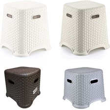 Hobby Rattan Bella Stool Plastic Indoor Outdoor Bathroom Kitchen Children's UK