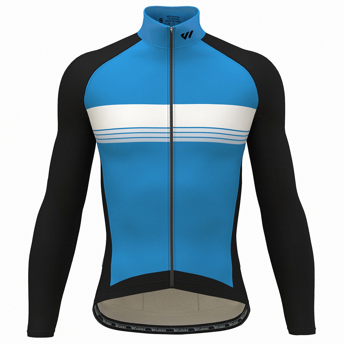 Herren Fleece Radtrikot Langarm  Winter Fahrradjacke Aus Vlies   Mehrfarbig (Gre L)