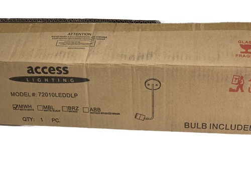 Access Lighting 72010LEDDLP Cafe 4" Tall LED Wall Sconce Matte White Adjustable - Picture 4 of 10