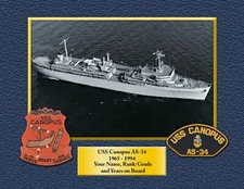 USS Canopus AS-34 Custom Personalized Print of US Navy Ships Unique Gift