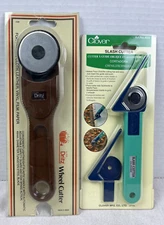 Rotary Cutters Dritz Clover Lot of 2 New Fabric Sewing Cutting Quilting Fabric