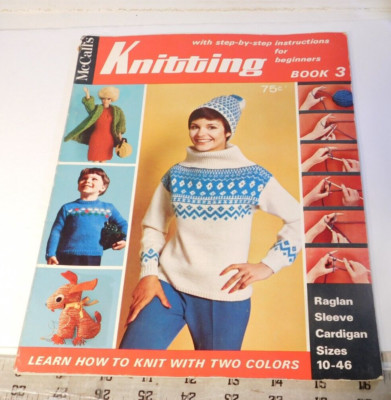 McCalls Knitting Book 3 with Step-by-step instructions for beginners - 65 pages