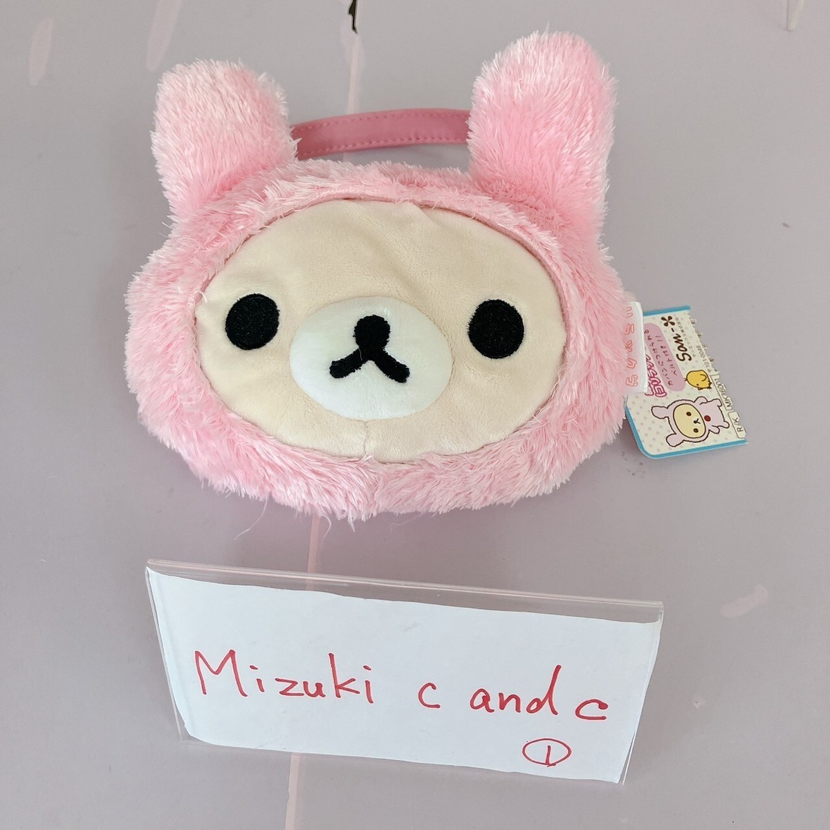 San-X Rilakkuma Korilakkuma Pouch Rabbit Costume Pink White Bear