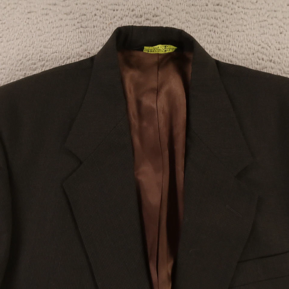 Chaqueta Pierre Balmain M Gris Pata de Gallo Cuadros 100% Lana Lúpulo Blazer EE. UU. 42R Foto 2 de 4