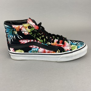 hawaiian floral vans high tops