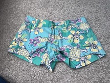 Lilly Pulitzer Walsh Short Floral Sea Turtle Women  s Size 0 Shorts