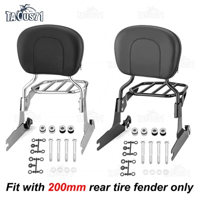 Backrest Sissy Bar Rack For Harley Softail Custom FXSTC Standard FXST Fat Boy