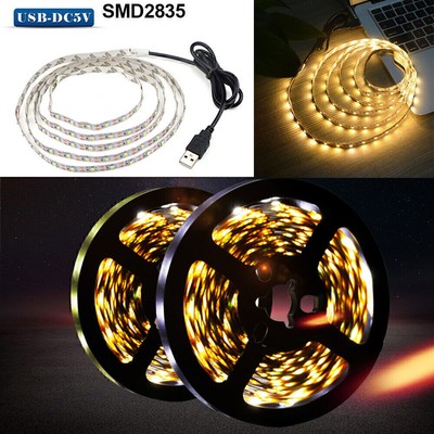 1-4X DC 5V USB LED Stripe Streifen 0,5M-5M Drahtlichter Hintergrund Beleuchtung