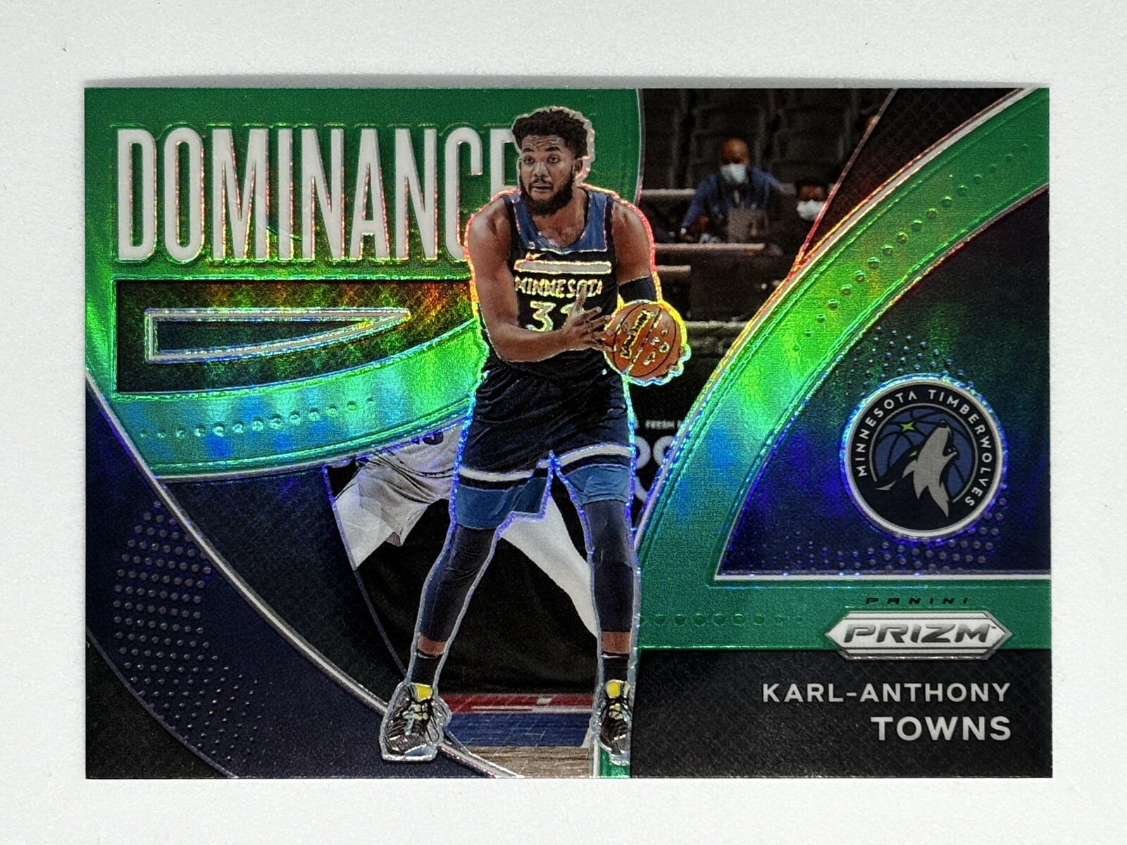 2021-22 Panini Prizm - Karl Anthony Towns Green Dominance #9 - Timberwolves