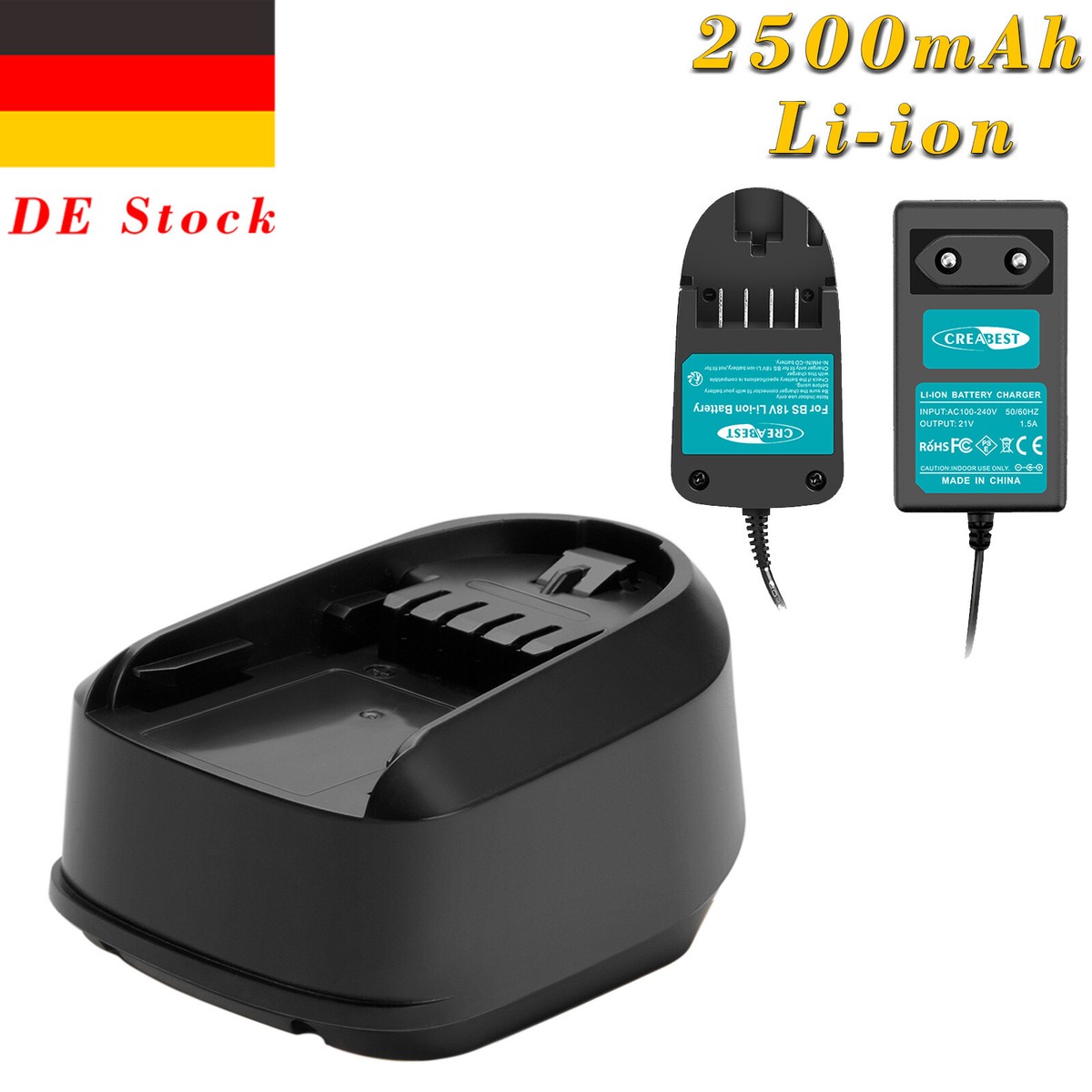 18V 4000mAh Li-Ion batterij vervanging voor Bosch PSB 18 LI-2, PSM 18