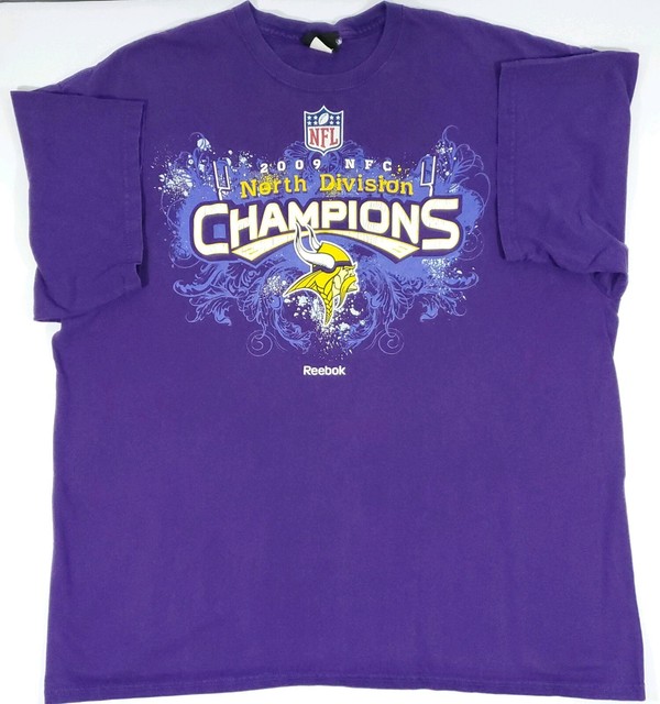 2009 Minnesota Vikings Reebok Shirt NFC North Division Champions NFL T Shirt | eBay