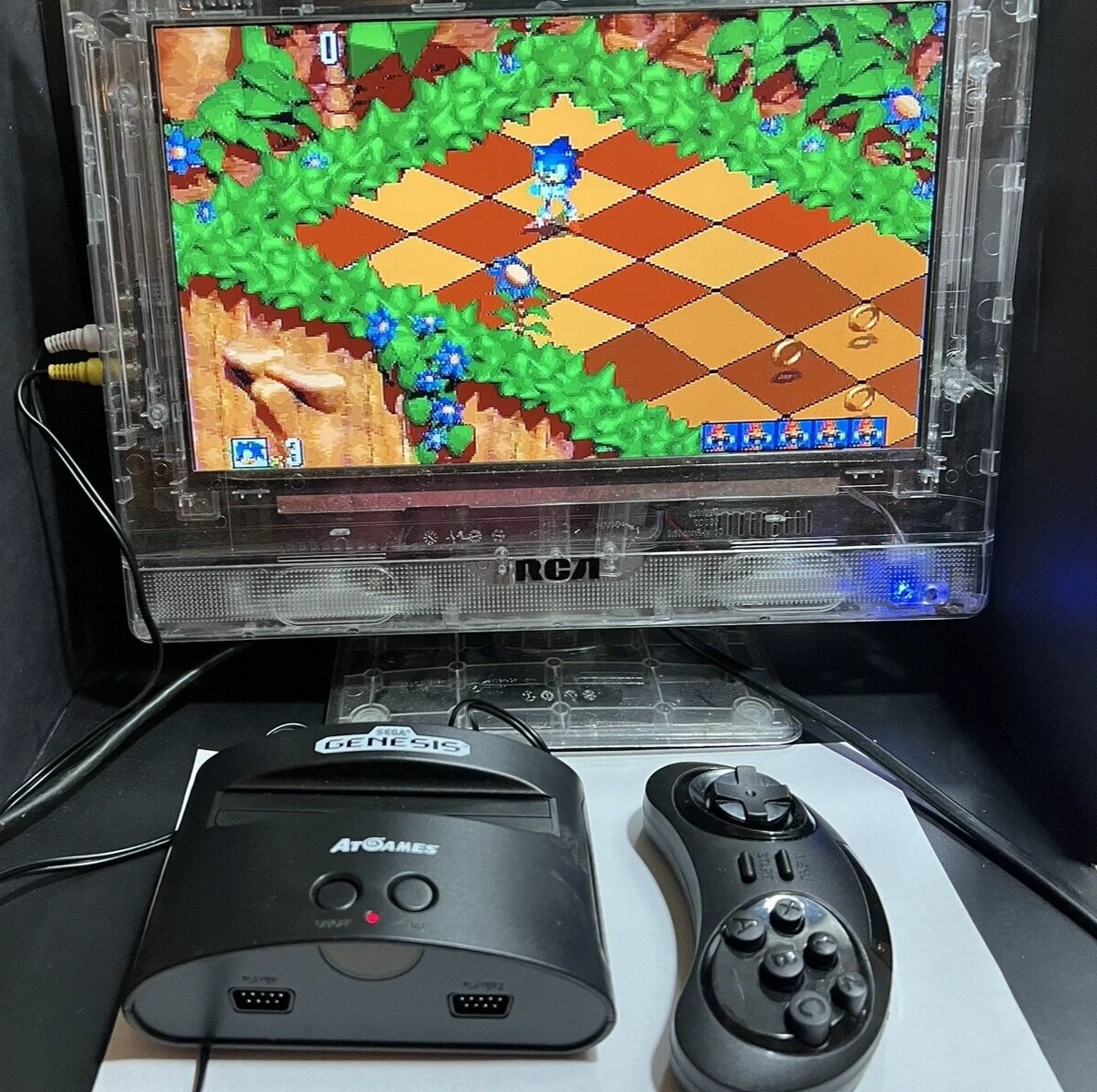 Sega Genesis Classic ATGames Game Console w/1 Wireless Controller, Power/ AV