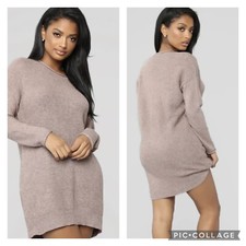 Fashion Nova Ribbed Knit Sweater Dress Size M/L