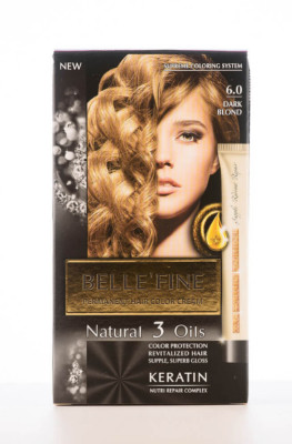 BELLE'FINE permanente Creme-Haarfarbe Color-Cream Dark Blond Keratin Natural