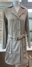 Women's Miss Posh Beige 100% Cotton Belted Trenchcoat / Mac Size Uk 10
