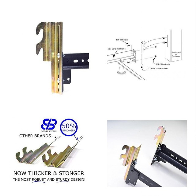 Great For Headboard Set Of 2 Bed Frame Bolt On To Hook On Conversion Brackets Other Beds Mattresses Home Garden Worldenergy Ae