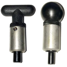 SBDs Pop Pull PINS 3/8"/1/2" PLUNGER 1" Dia Barrel WELD ON -T Handle/Round Knobs