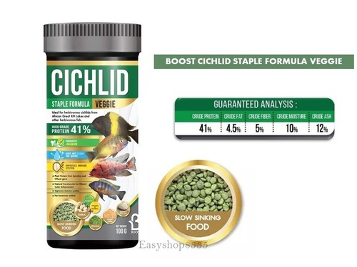 Cichlid Staple Formula Veggie 100g Fish Food For Herbivore Cichlids - Picture 2 of 8