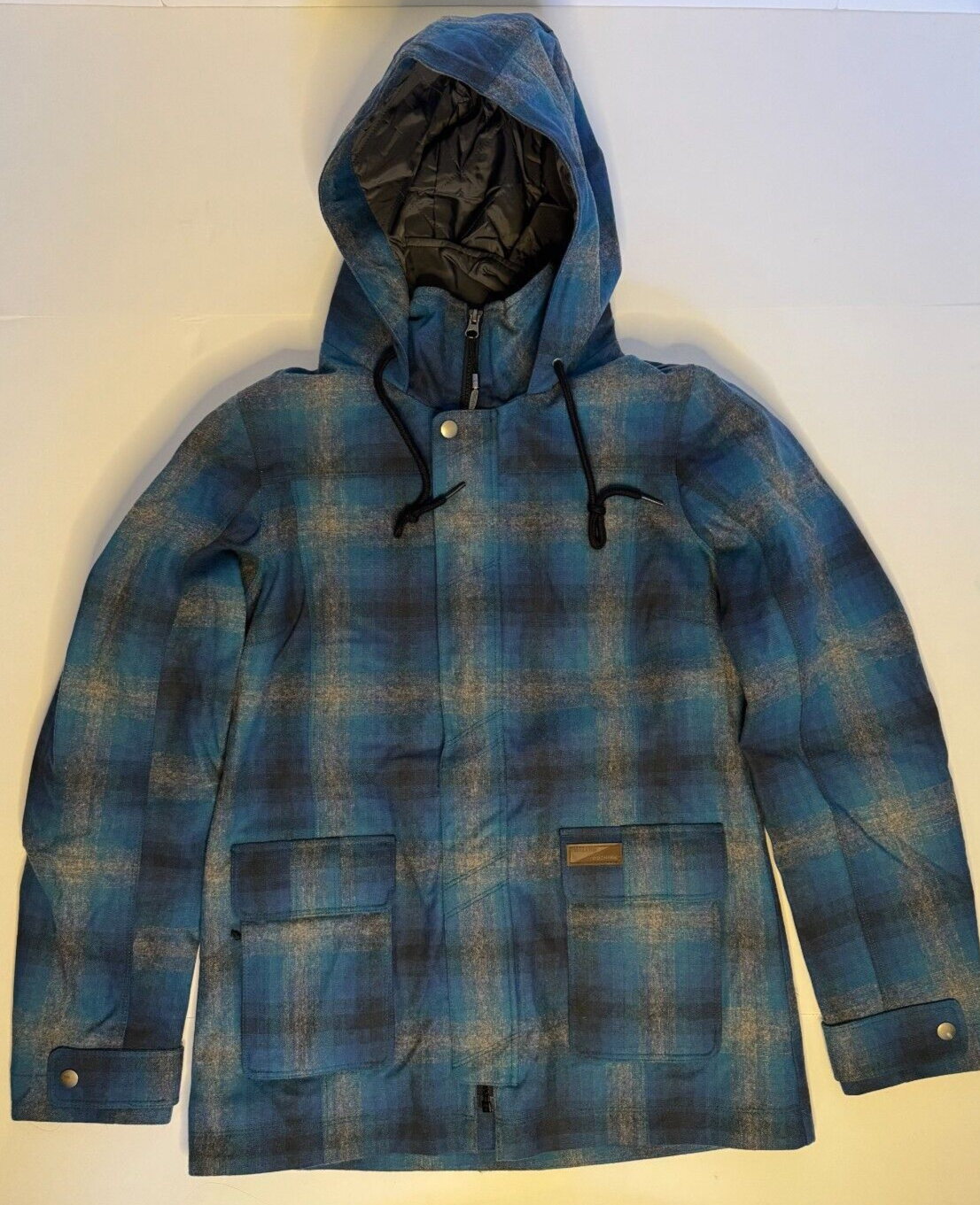 Giacca snowboard donna Salomon Bonfire X Pendleton blu a quadri piccola