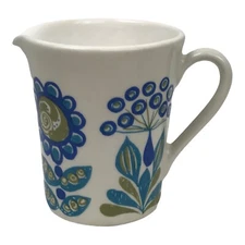 Vintage Figgjo Flint Turi Design Tor Viking Creamer Pitcher Blue Norway 3" U20