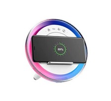 Bluetooth Speaker with Light, Wireless 5W Wireless Charging Including Adapter 