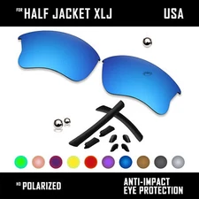 Anti Scratch Polarized Replacement Lenses&Rubber Kits for-Oakley Half Jacket XLJ