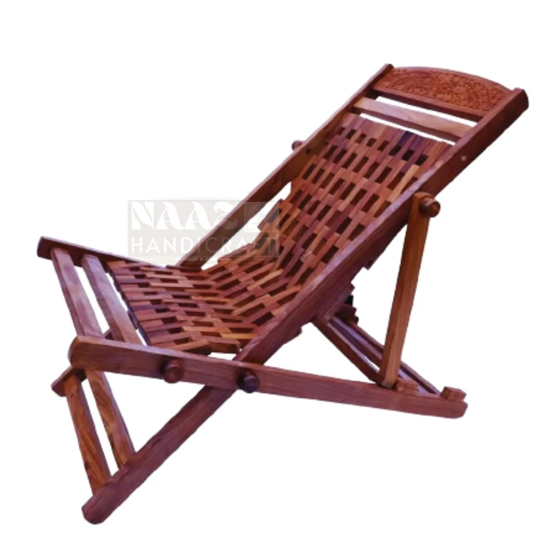Sheesham Wooden Light Weight Foldable Relaxing Easy Chair For Sitting Purpose