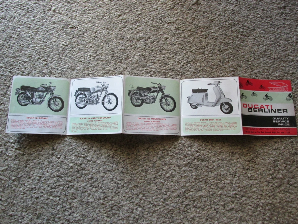 FOLLETO DUCATI 125 100 350 250 160 SEBRING MONZA MARK 3 SCRAMBLER BRONCO 4x4 Foto 4 de 4