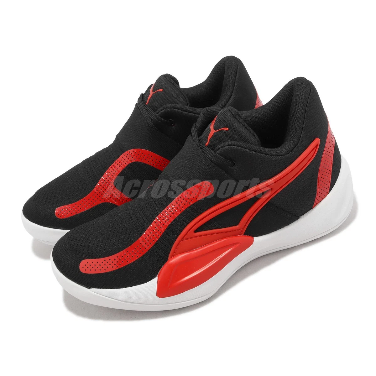 Red and black sports best sale shoes