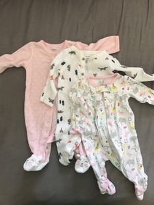 baby girl fleece sleepers