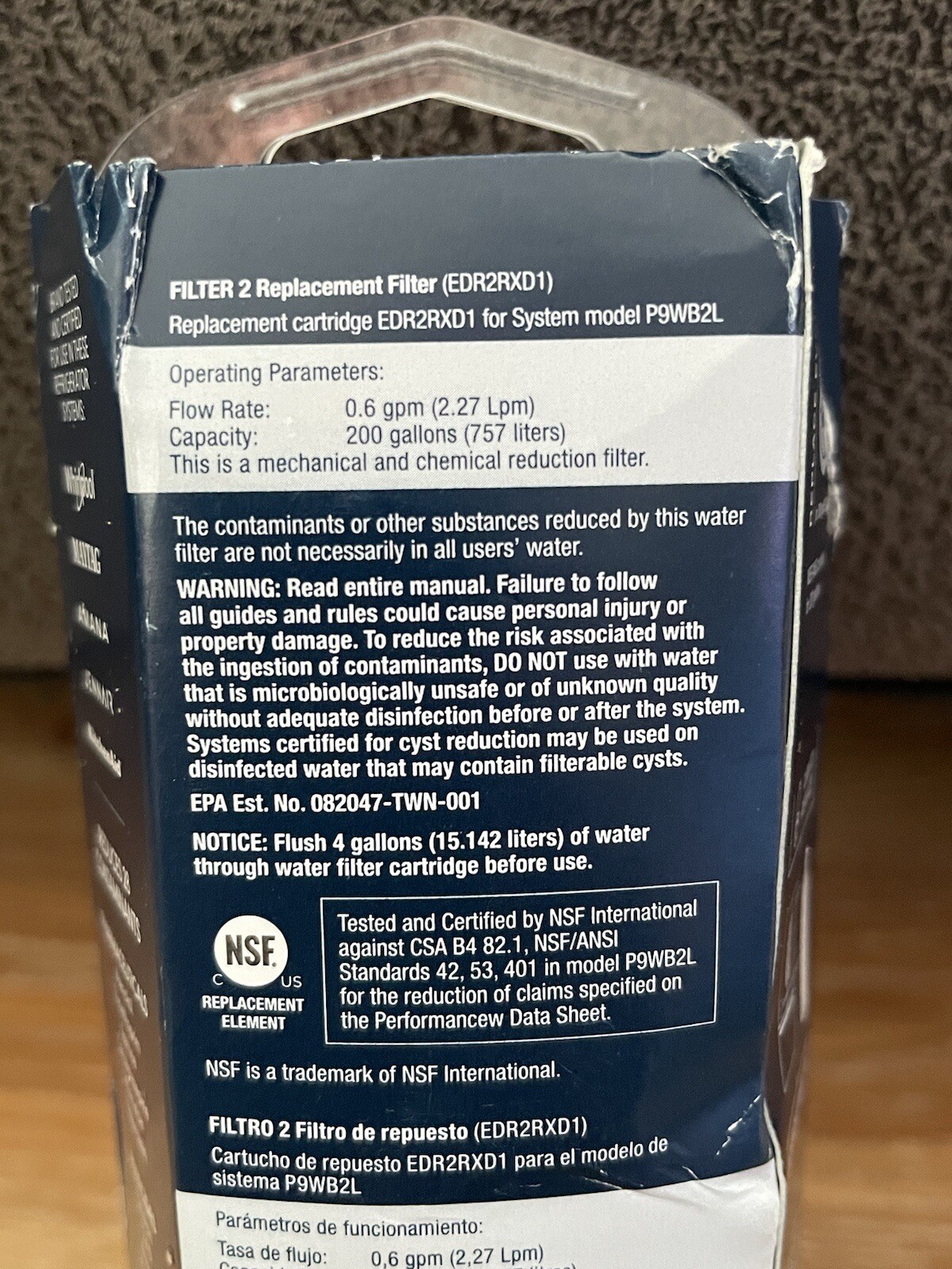 EveryDrop Ice & Water Refrigerator Filter 2 ΕDR2RXD1 NEW Free