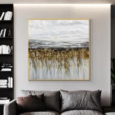scenery Handmade Abstract Wall Art Mural Thick Texture Oil Painting On Canvas