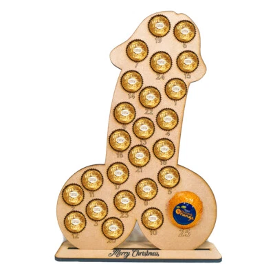 Large Christmas Chocolate Advent Calendar Willy Joke Perfect Naughty Rude Gift
