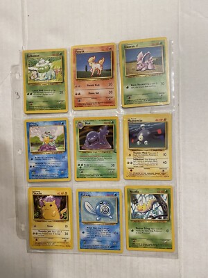Pokmon 1999 Era 9 Card Lot W/ A Shiny Muk, A Pikachu, Squirtle, Bulbasaur  | eBay