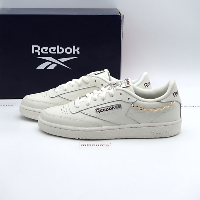 Size 9.5 Women's Reebok Classic Club C 85 Sneakers ID7647 Chalk