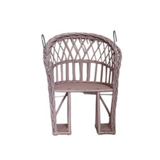 Portasedile bici bambola in vimini ROSA
