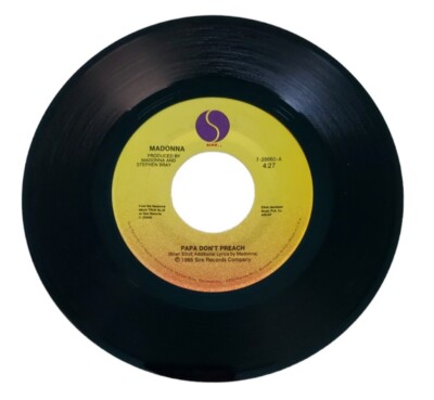 Madonna - Papa Dont Preach / Pretender - Tested Vinyl 45 Record