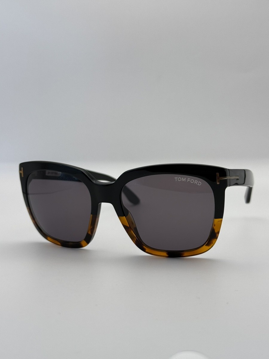 New Tom Ford Amarra FT TF502 05A Square Shiny Black Havana  display picture 3