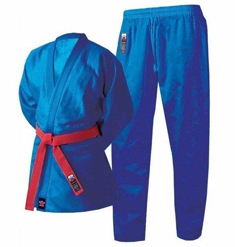 Cimac 350g Judo Suit Blue Judoka Training Uniform Adult Kids Gi Free White Belt - Picture 11 of 12