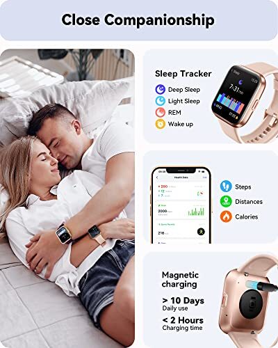 Reloj inteligente ENOMIR para hombre y mujer (responder/hacer llamada), reloj de fitness incorporado Alexa - Imagen 4 de 8