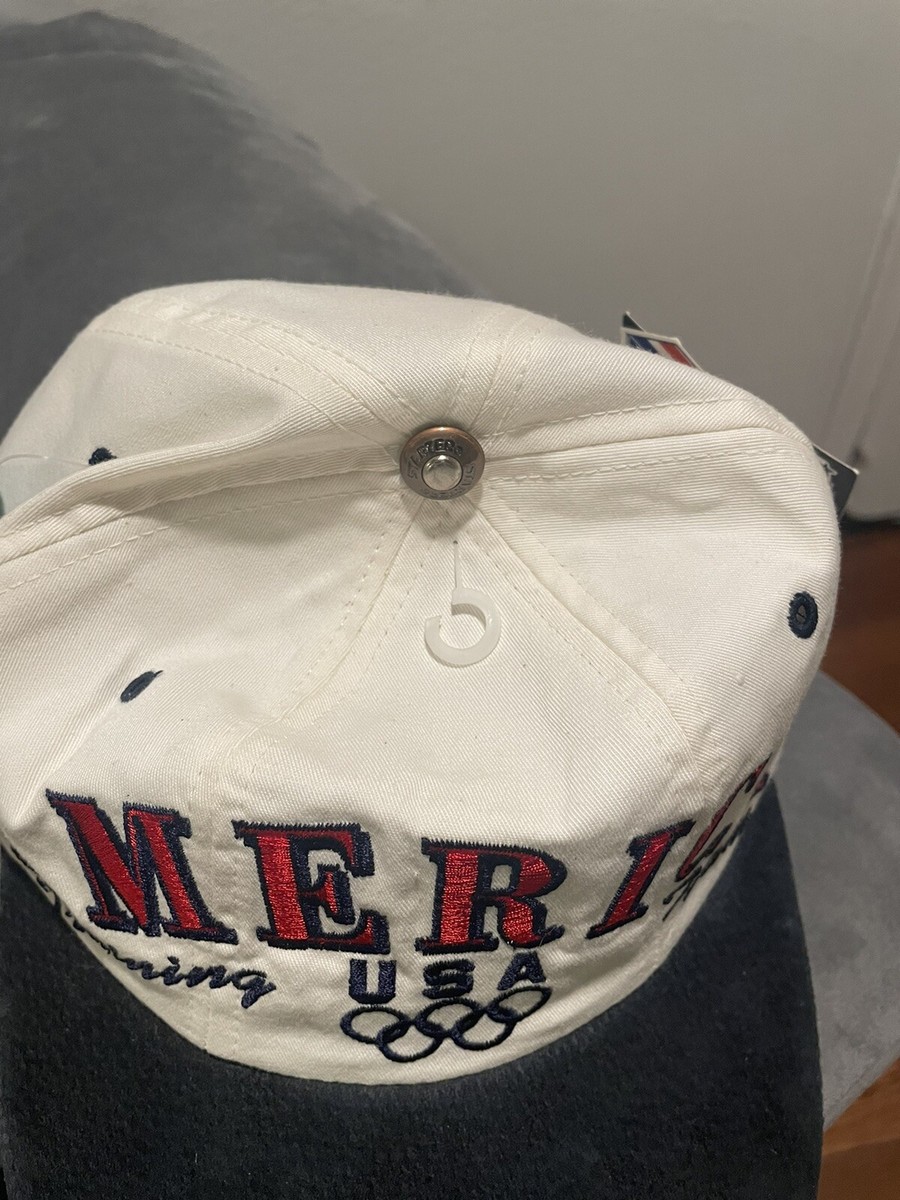 Vintage America USA Olympic Starter Tri Power Snapback Hat 90's