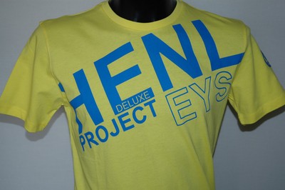 Henleys T Shirt Mens Fusion Yellow Big 