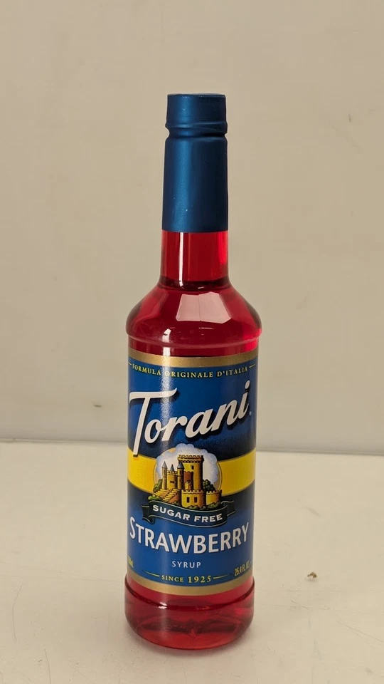 Torani 草莓糖浆不含糖 25.4 液量盎司适用于新鲜苏打水冰茶柠檬水 — 第 2/4 张图片