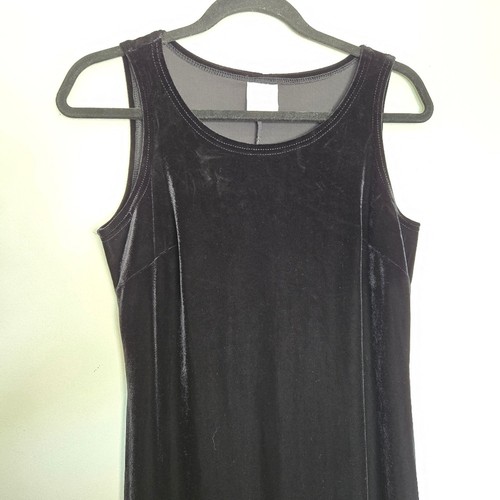 Ronni Nicole Black Velvet Maxi Dress Women's S Whimsigoth Witchy Vtg 90s Grunge - Picture 2 of 8