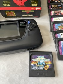 Sega Game Gear System- Console + 21 Games + Genie + Case and Accessories Works