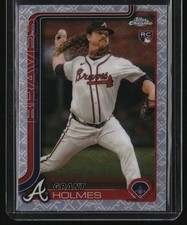 2025 Topps Chrome Grant Holmes Rookie Logofractor #169 Atlanta Braves