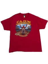 CRAZY Double Sided Cajun Harley Davidson Graphic Tee. Dated 2014, Great Shape!!