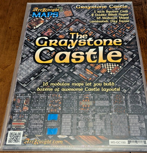 ArcKnight Maps - Graystone Castle - (8) 1" sq. double-sided maps (16 total maps)