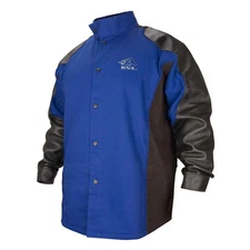 Black Stallion BXRB9C/PS BSX FR Cotton/Pigskin Welding Jacket Blue/Black Med