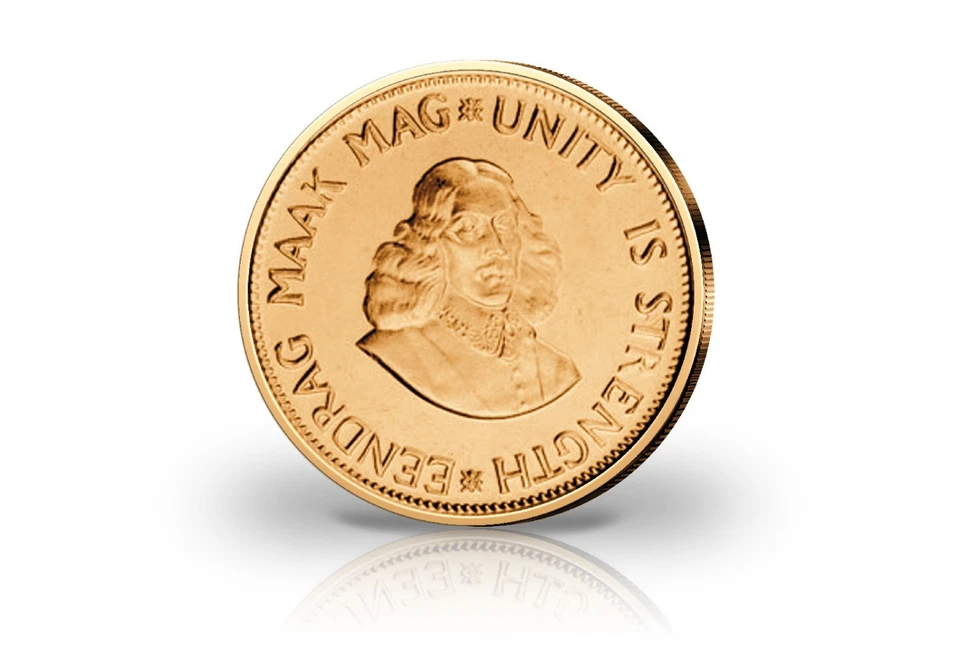 2 Rand Goldmünze 1961-1983 Südafrika Springbock / Jan von Riebeeck - Bild 2 von 2